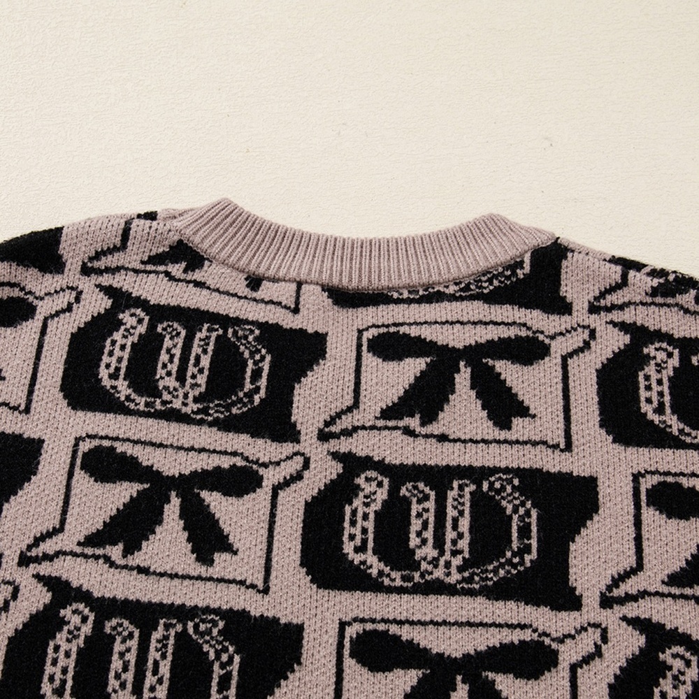 Horseshoe & Bow Stylish Brown and Black Sweater sm, med, lg - Picture 5 of 9
